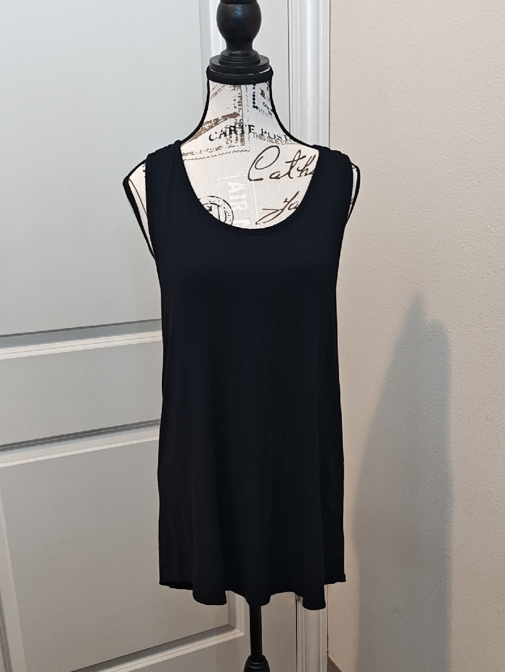 Chris & Carol Black Scoop Neck Tank